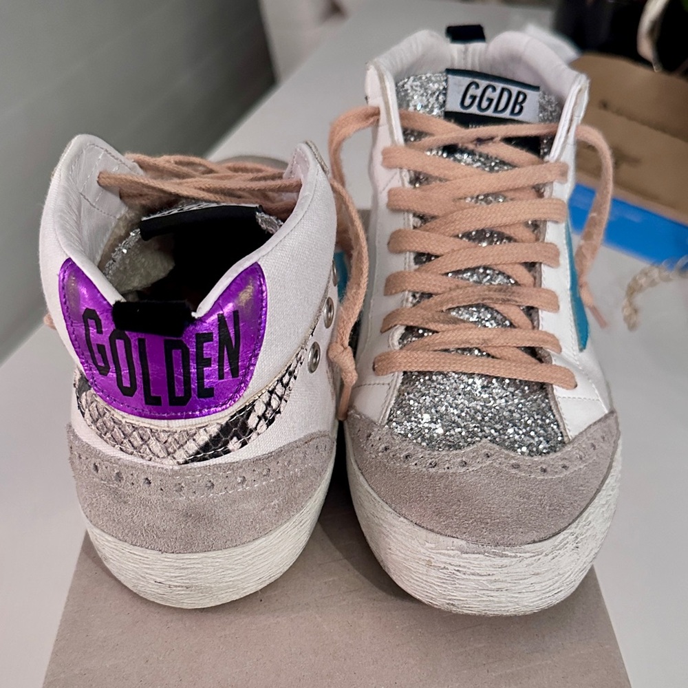 Golden Goose Glitter, Canvas, Suede, Python Mid S… - image 1